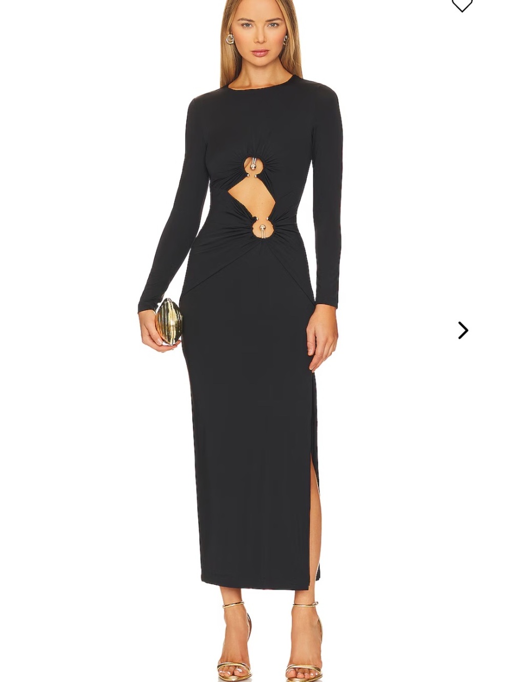Revolve Bardot neve maxi Dress black size 2